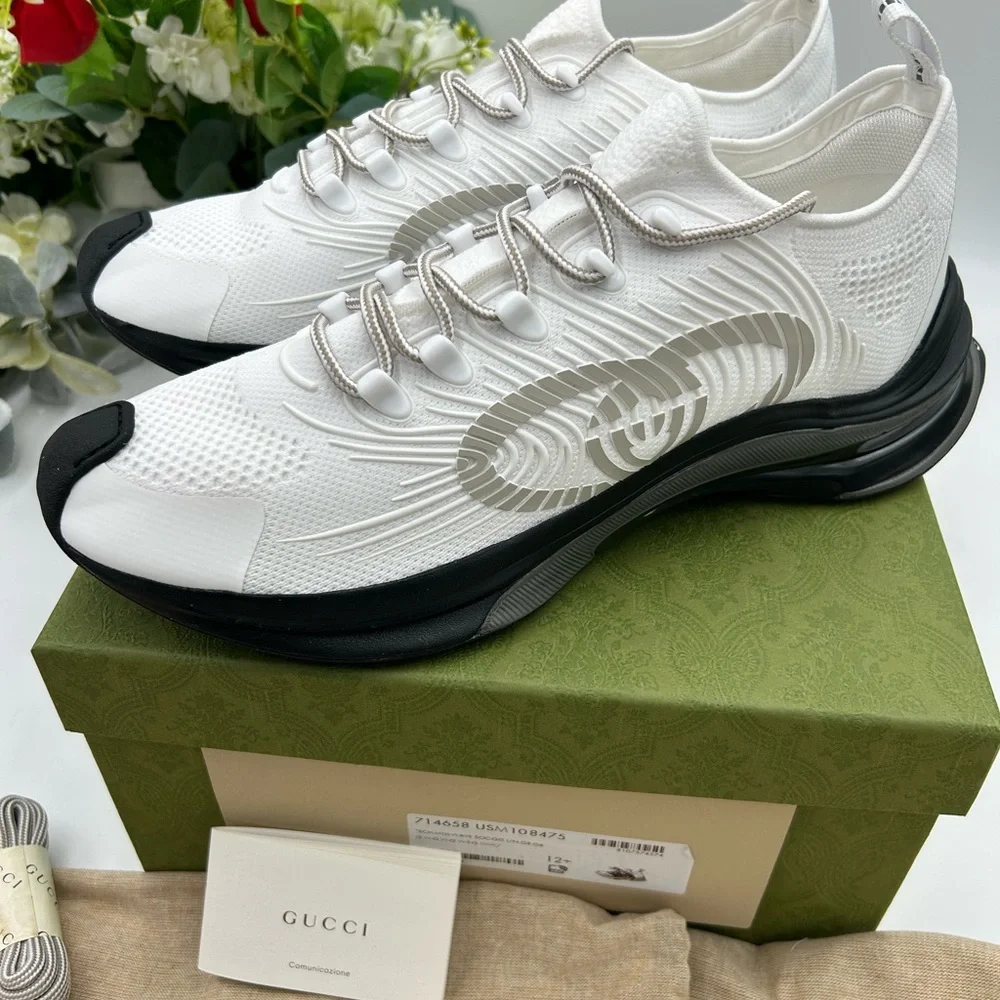 Men's Gucci interlocking G run trainer size 12.5 made in Italy - Picture 2 of 12